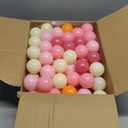 GOGOSO Ball Pit Balls for Toddler, Baby Plastic Playballs Kids Soft Pastel Pelotas Non-Toxic BPA-Free 3pink+Orange+Yellow, 100 Balls