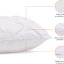 Amazon Basics 3-Piece All-Season Soft Down-Alternative Lightweight Microfiber Comforter Bedding Set, Pinch Pleat Design with Piped Edges, King, Bright White
