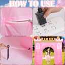 10ft Princess Inflatable Arch Castle with Built-in LED Lights, Pink Princess Party Decorations Blow up Archway for Girl Birthday Baby Shower Outdoor Yard Lawn Decor