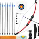 40" Youth Bow and Arrow Set for Kids 8-12 & Teens - Ambidextrous Recurve Archery Gear with Safety Arrows - Toys for Ages 8-13, Backyard Games Gift for Beginner Archers