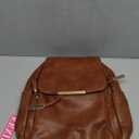 KKXIU Trendy Vegan Leather Backpack Purse for Women and Ladies Shoulder Travel Daypacks Bags (Z-Brown)