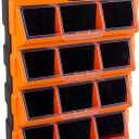 Plastic Storage Drawers - 12-Bin Screw Organizer - Craft Cabinet for Hardware, Crafting Supplies, or Toys - Garage Organization by Stalwart (Black)