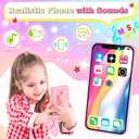 Play Purse for Little Girls Toddler, 35PCS Toddler Purse with Pretend Makeup for Kids, Girl Toys Princess Toy Includes Handbag, Phone, Kids Toy Purse Christmas Birthday Gift for Girls 3 4 5 6 7 8+