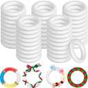 Juexica 48 Pcs 5.8 Inch Foam Wreath Forms for Crafts Foam Circles Ring Small Wreath Polystyrene Ring for Easter Wedding Home Flower Projects DIY Arts Crafts Supplies Easter Decorations