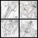 Clear Crystal Chandelier Lighting, Double Layer 8+4 Lights, K9 Clear Crystal Ceiling Lights, Modern Crystal Light for Living Room (12 Lights)