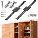 ​Pocket Door Slide, Pocket Cabinet Door Hardware, 16 inch 2PCS Pivot Door Slide Hardware Kit for Inset Door, Cabinet Door