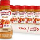 Premier Protein Shake MINIs, Caramel, 22g Protein, 120 Calories, 1g Sugar, 8.75fl oz, Pack of 12 (Best Before Aug. 17, 2026)