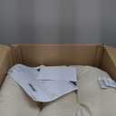 Klear Vu Saturn Non-Slip Seat Cushion, Assembled in The USA, Button-Tufted Pillow for Dining, Office, or Rocking Chair, Durable Fabric Cover, 18" x 20" x 3", Set of 2, Natural