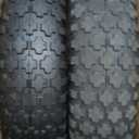 4.80/4.00-8 Tire and Inner Tube, Premium Rubber Wheelbarrow Replacement Parts for Hand Truck Lawn Mower Dollies Wagon Dolly Trailers Go Kart, 2 Pack