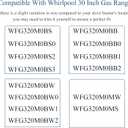Stove Cover For Whirlpool Gas Stove Protectors 4 Burners Model WFG320M0BS WFG320M0BB WFG320M0BW WFG320M0MW WFG320M0MS, Upgraded 0.5MM Reusable Splatter Guard Stove Protector Liner