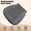 Driver Bottom Cloth Gray and Foam Cushion Replacement Seat Cover Fit for Ford F250 F350 F450 F550 XLT 2017 2018 2019 2020 2021
