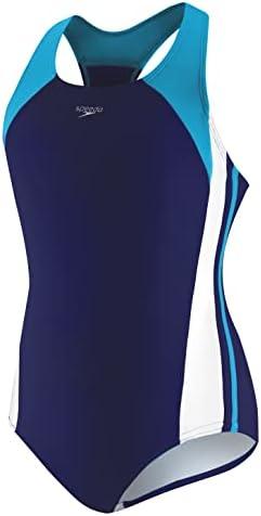 Speedo Girl's Swimsuit One Piece Infinity Splice Thick Strap 8
