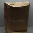 simplehuman 50 Liter / 13 Gallon Semi-Round Kitchen Step Trash Can with Secure Slide Lock, Black Plastic