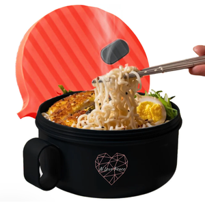 Ai Love Peace Ramen Bowl, Ramen Cooker, Microwave Ramen Bowl, Large Noodle Bowl 40 oz,Microwave Bowl with Lid, Portable Noodle Bowls, Ramen Bowl Microwavable for Home Office Dorm Room College gift