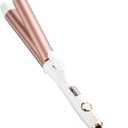 K&K Long Barrel Styler, 1 1/4 Inch Curling Iron with Clipped, Professional Ceramic Coating Hair Curler Wand, Dual MCH Heater up to 450F, Worldwide Voltage Curling Tongs for Traveling