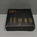 5 in 1 Blow Dryer Brush, Upgrade Hair Dryer Brush Air Curler Air Curling Wrap Styler, Detachable Hot Air Brush Negative Ion Curling Brush Iron, Hair Styling Tools for Drying Curling Straightening (Black Gold)