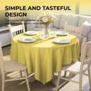 10 Pack Premium Disposable Plastic Tablecloth 84" Round Table Cover for Birthdays Weddings Christmas Anniversary Buffet Table (Light Yellow)