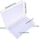 Embroidery Floss Organizer Box - 36 Compartments with 120 Hard Floss Bobbins and 2 Pieces 459 Color Number Stickers