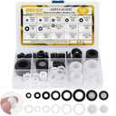 Rubber & Silicone Gasket Washers Kit - 135 PCS, 16 Sizes, Garden Hose Washer with Screen Filter for Seals Repair & Shower Hose/Faucet/Shower Head