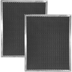 Amazinpure BPSF30 99010308 WB02X10707 Compatible with GE and Broan QS WS NON-Ducted Thick Range Hood Charcoal Carbon Filters 10.8 X 13.3 X 0.09 Inches