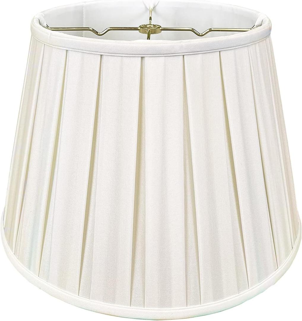 Royal Designs Empire English Pleat Basic Lamp Shade, White, 11 x 18 x 12