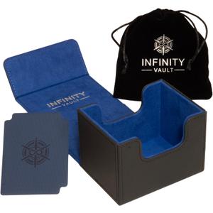100 Card Deck Box Battle Pack - MTG Deck Box Commander Friendly - Protect 100+ Double Sleeved Cards - Designed for MTG Commander - Sidewinder Deck Box (Blue Interior)