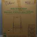 JOYOOSS Easel for Kids - Adjustable Wooden Art Easel With Paper Roll, Magnetic Double Sided Dry Erase Board, Outdoor Easel for Toddlers, Green