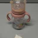 POTATO Glass Bottles Baby Feeding Bottles Anti-Colic Silicone Nipples Toddler Bottles Baby Bottles, Pink, 240ML