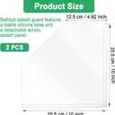 2 PCS Shower Corner Water Guard 10" x 10" Self Adhesive Splash Guard for Bathtub Acrylic Bathtub Splash Guard to Keep Water in Shower