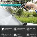 Aquoxis Pressure Washer 15X More Powerful Than Hoses, Aquoxis Spray Nozzle, with 360 Rotating for Three Spray Modes, Easy Installation, Universal Compatibility (with Foam Pot + 3 Metal Connector)