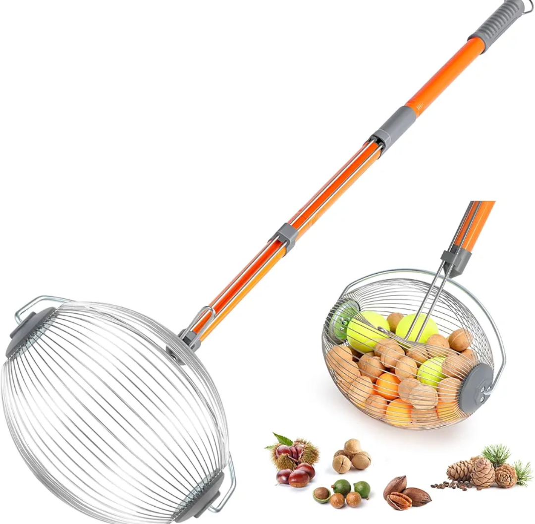OYSY Acorn Picker Upper Roller - Nut Gatherer Roller with Long Handle, Pinecone Picker Upper for 1" - 2.5" Hickory,Chestnuts - Walnut Picker Upper Roller & Tennis Ball Picker,Golf Ball Picker Upper.