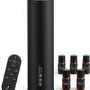 XEITIN Waterless Diffuser with 5 Hotel-inspried Scent Oil - Cold Air Diffuser Up to 2000 Sq.ft for Large Home Office Hotel and Spa, Remote & Panel Control, 4 Timer 3 Scent Intensity Models, 3.4 fl oz