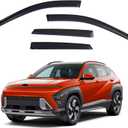 Window Visors Rain Guards Compatible with 2024-2026 Hyundai Kona, Out-Channel Side Window Wind Deflectors Vent Shades Accessories, Dark Smoke 4 Pcs, 2025