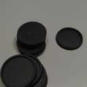 PATIKIL 3 Inch Rubber Furniture Pads, 16 Pack Non-Slip Furniture Coasters Round Anti Skid Caster Cups Furniture Feet Cup Floor Protectors for Bed Couch Stoppers, Black