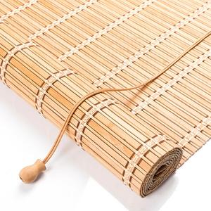 Bamboo Blinds for Interior Windows, 40"W X 48"H Bamboo Roller Shades Indoor | Roll Up Shades Light Filtering for Outdoor Patio, Decks, Porch, Backyards Natural Bamboo Material, Easy to install