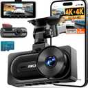 IIWEY 4K+4K Dash Cam Front and Rear, Dual STARVIS Sensor, 5G WiFi-6 (up to 20MB/s) with App, 128G SD Card Included, GPS, Dash Camera for Cars with 24/7 Parking Mode, 3.18 Inch IPS, 170 Wide Angle