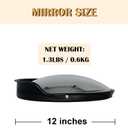 Convex Mirror - 12" Safety Mirrors for Garage, Warehouse, Pole-Mount Large Security Mirror for Driveway with Flexible PC Lens (12 Inch, Black)