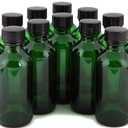 Vivaplex, 12, Green, 2 oz Glass Bottles, with Lids