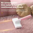 6.5" Wide Pet Hair Remover Brush - Effortlessly Lift Embedded Fur from Sofa, Car, Carpet! Reusable & Washable Cat/Dog Hair Cleaner, Detachable for Deep Clean, Eco-Friendly - Gentle on Fabric (Pink)