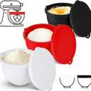 Thickened Silicone Liners for KitchenAid Mixer, 5 Quart Stand Mixer Accessories, Mixaid Silicone Liners for Kitchenaid, Heat-Resistant, Dishwasher Safe, Non-Slip Base- 3 Pack