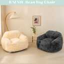 Bean Bag Sofa Chair for Adults, Beanbag Couch for Reading, Gaming, Relaxing, Soft and Durable Cover Lazy Sofa, Ivory