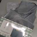 Cafe Hotel Linen Look Vinyl Flannel Backed Tablecloth, Heavyweight 4 Gauge, 60 x 84 Inch Rectangle, Grey Indoor Outdoor Waterproof Wipe Clean Table Cover