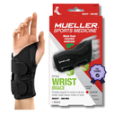 MUELLER Sports Medicine Green Fitted Wrist Brace for Men and Women, Wrist Pain Relief Support, Ideal for Carpal Tunnel, Tendonitis, Arthritis, Black S Right