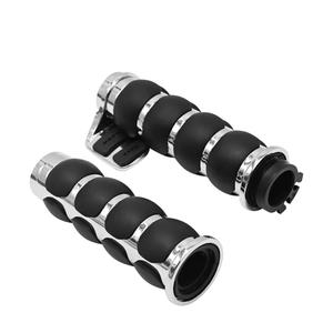 1 Inch Motorcycle Handlebar Grips 25MM Universal Non-Slip Handlebar Throttle Grips w or Throttle Assist Black Chrome Replacement for Harley Davidson Replacement for Suzuki Kawasiki