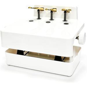Adjustable Piano Pedal Extender for Students, 3 Pedals with Stabilizer, Compatible with Upright & Digital Pianos, Beginner Practice Tool (White)