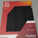 ZAGG Crystal Palace Folio iPad Pro 13" (M5)/ (M4) Case - Ultra-Slim, Drop-Proof up to 6.5ft, Crystal Clear with Scratch-Resistant Surface, Integrated Non-magnetic Foldable Stand, 56% Recycled Material