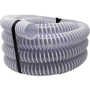 Sealproof 1.5" Pool Filter Pump Connection Hose for Above Ground Pools, 20 FT x 1-1/2 Inch Premium Quality Kinkproof PVC, Made in USA | Cut to Desired Length, Includes 4 Hose Clamps
