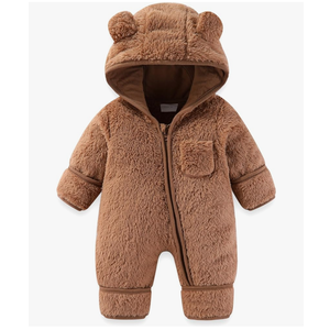Visit the AiWMGL Store
AiWMGL Newborn Baby Bear Outfit With Fold-Over Mittens and Footies Girls Boys Winter Fleece Clothes Hooded Romper Snowsuit,0-3 m