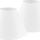 GO&SO Large Empire Lamp Shades Set of 2-6.5"x16.3"x10.5" - White Linen Fabric, Handmade Replacement Lamp Shades for Table Lamps, Floor Lamps, Soft Glare-Free Light, Assembly Required, Spider Fitter