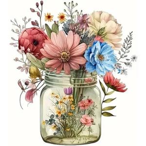 hill froeistung 5D Flowers Diamond Art Painting Kits for Adults,Vases Diamond Art for Beginners, DIY Full Drill Colorful Diamond Art Painting(12X12 inch) (HF-A019)